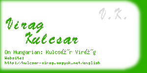 virag kulcsar business card